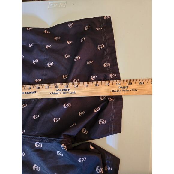 Robert Graham Black Swim Trunks with White Skull Motif - Picture 5 of 6